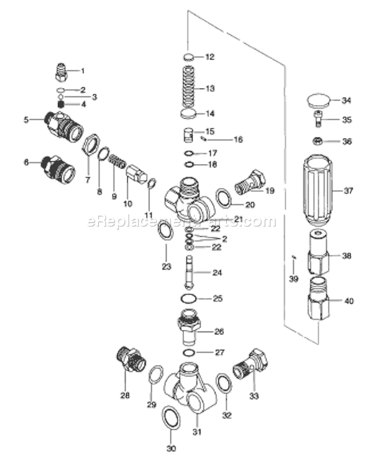 Page AA Diagram and Parts List for A2701  Briggs and Stratton Pressure Washer